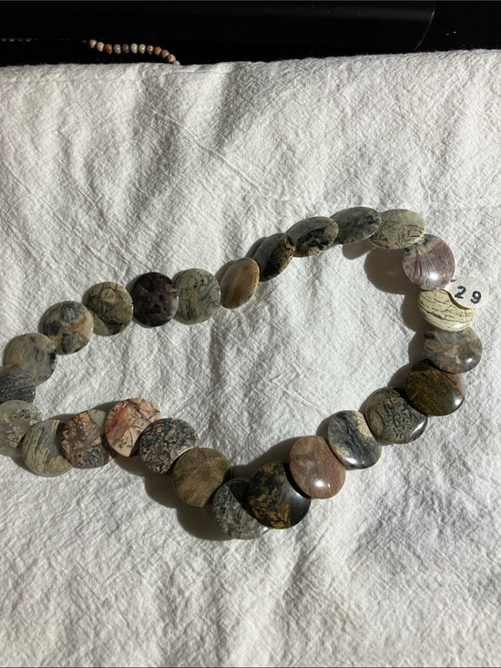 Other - Vintage coin shaped beads- stone